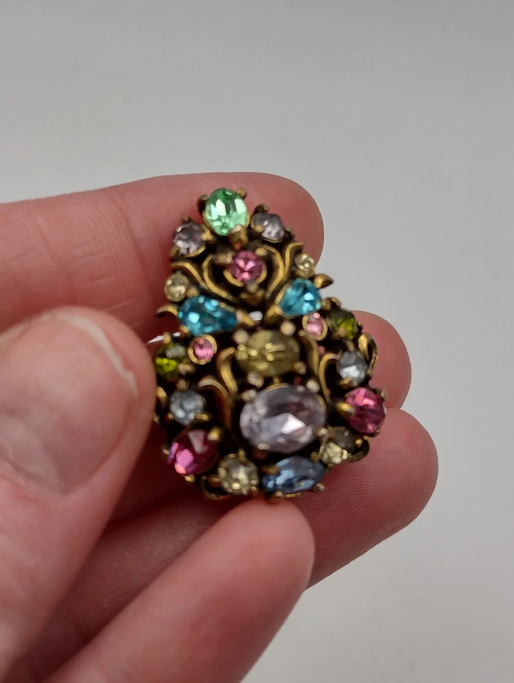 Vintage Hollycraft Clip-On Earrings 1950s-60s - Picture 3 of 6